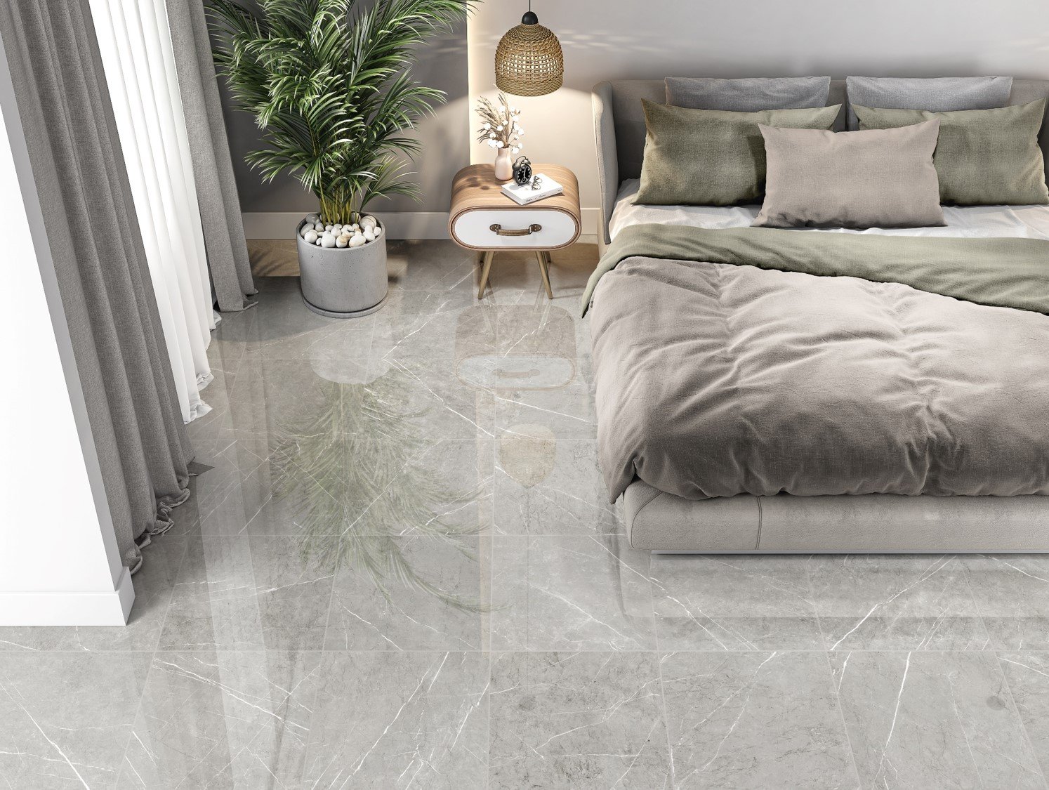 Columbia Perla Brillo Pulido 60x120 - Porcelánico rectificado - Imagen 2