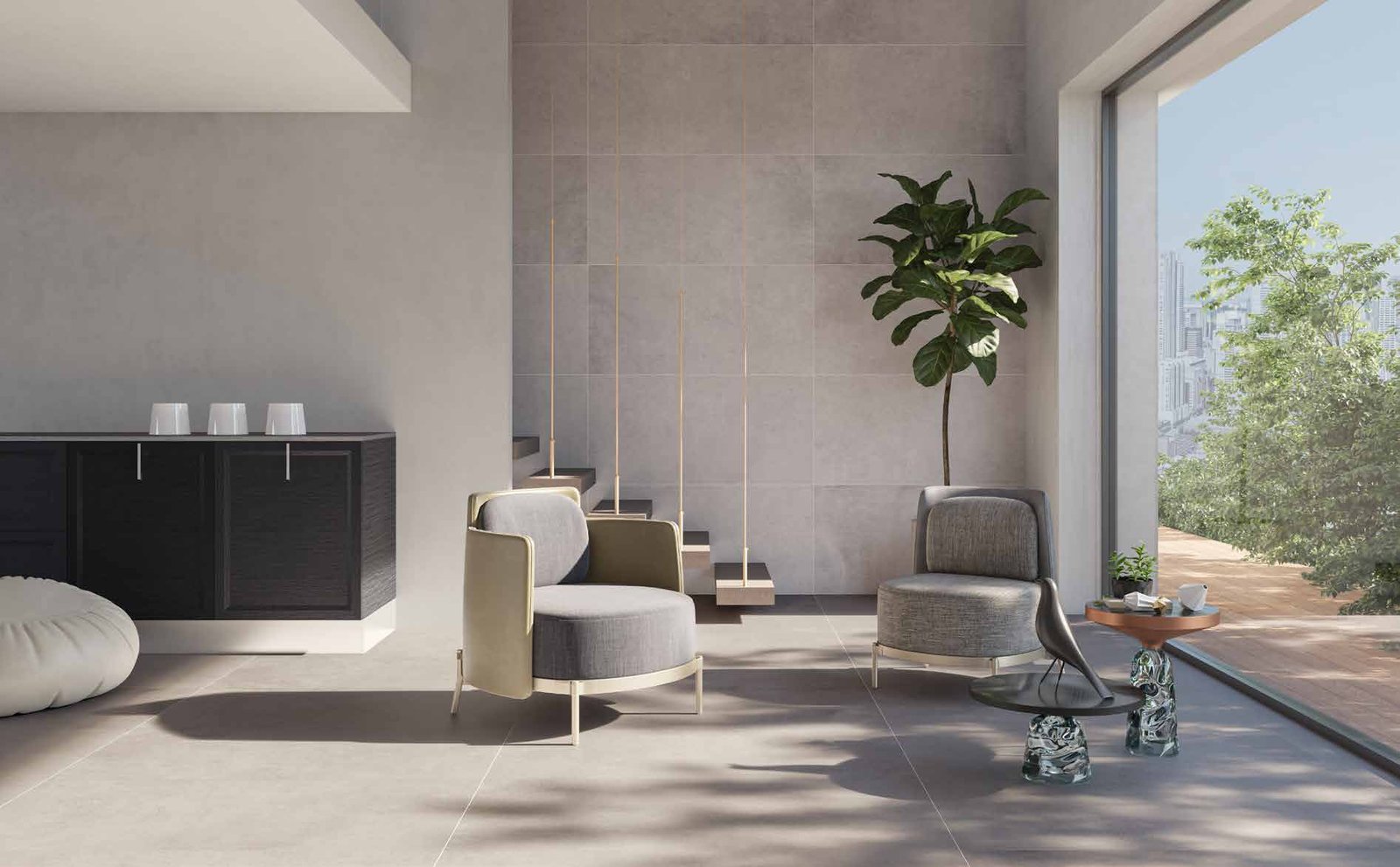 LESTER GRIS - PORCELÁNICO CEMENTO GRIS C2 60X120 - Imagen 2