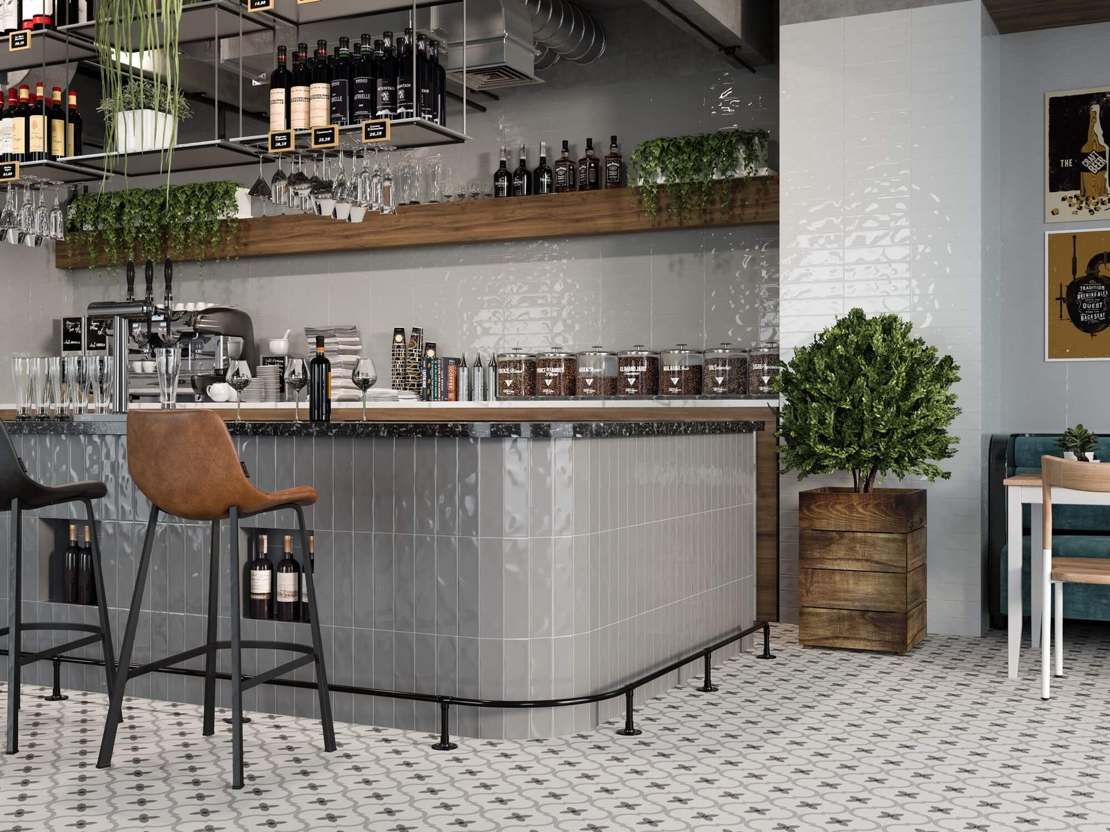 Acuarela Gris 7,5x30 - Revestimiento Brillo - Imagen 2