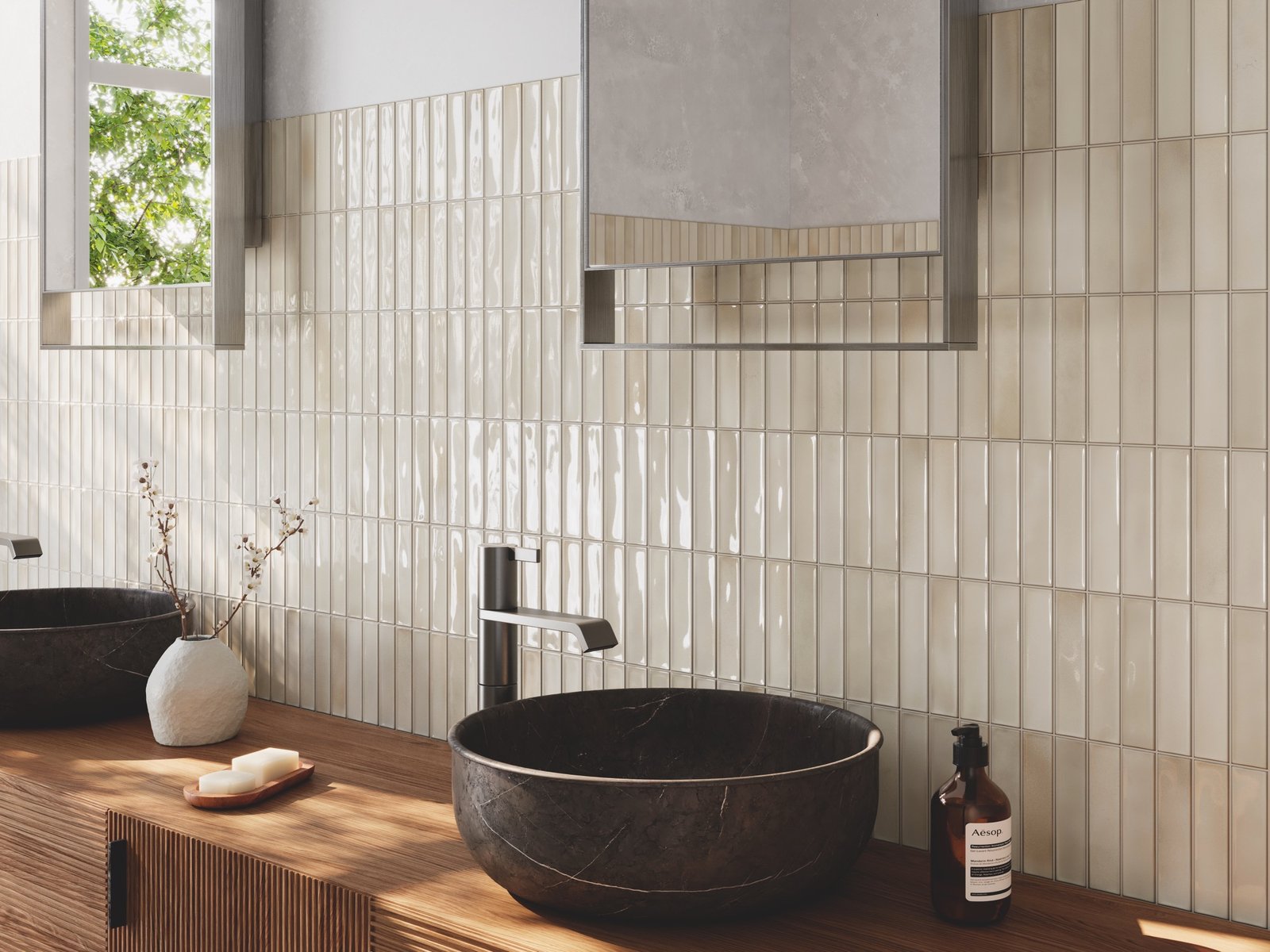 Alba Beige 15x30 - Revestimiento brillo - Imagen 2