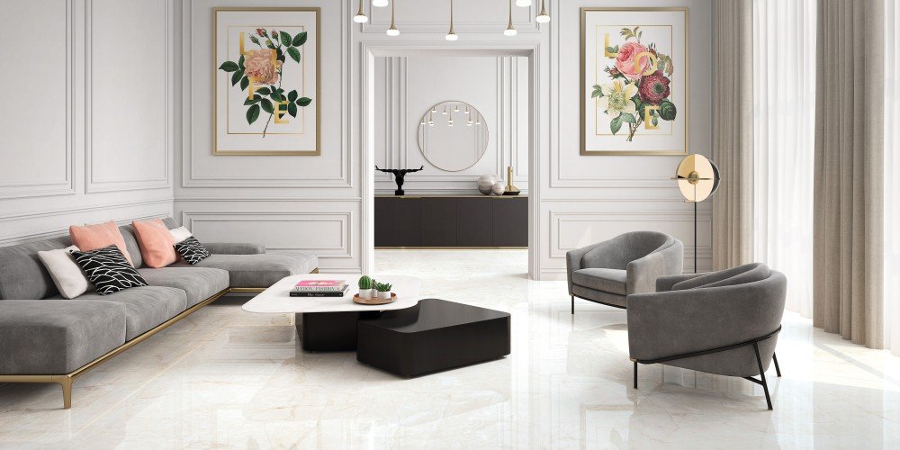 Sary Blanco Brillo Pulido 100x100 - Porcelánico rectificado - Imagen 2